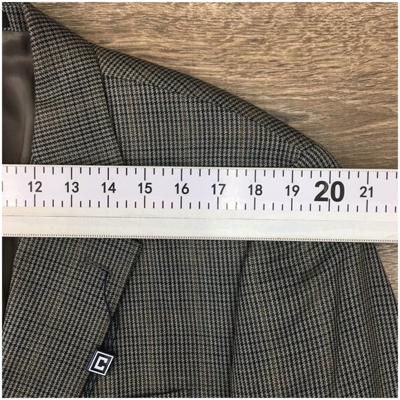 New Chaps Mens Blazer Sport Coat Casual 2‎ Button Jacket Size 42L Wool Silk Suit - Picture 10 of 13